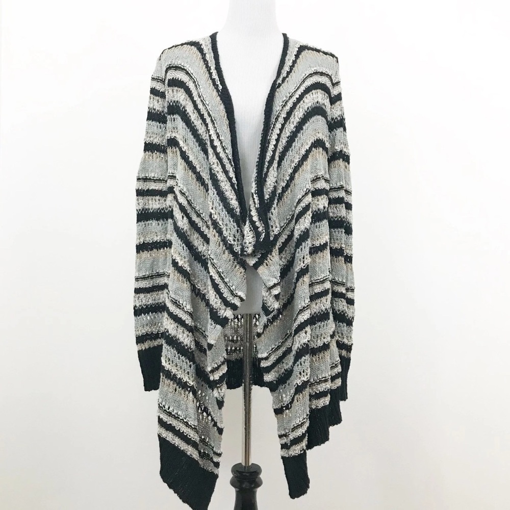American Eagle | Cardigan Sweater Small Cascading Open Front Open Knit